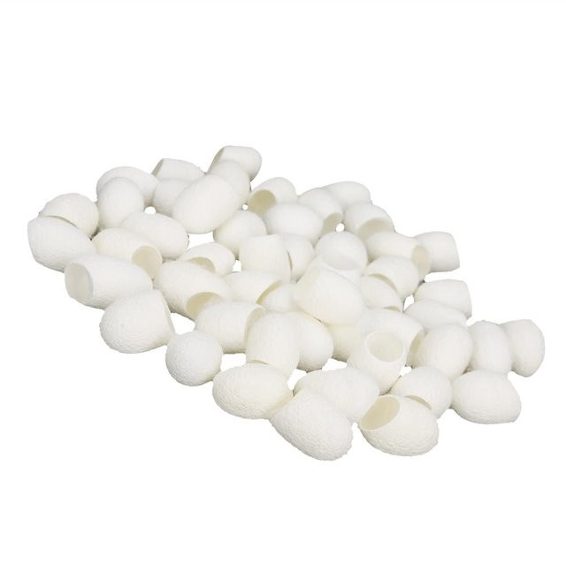 Seidenraupe Kokons Gesichtspflege Peeling, 50 Stück, White - Bild 1