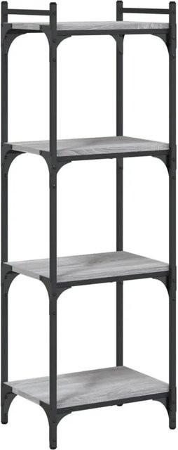 vidaXL Bücherregal mit 4 Böden in Grau im Industrial Design, B/T/H: 40 x 30 x 120 cm - Bild 1
