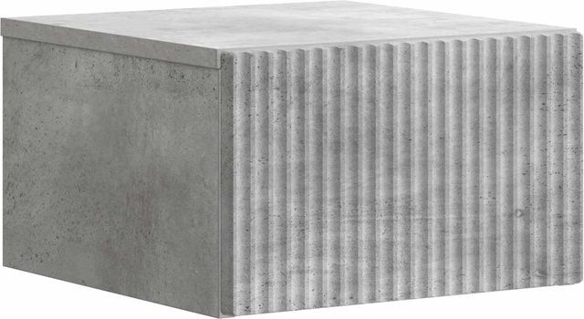 vidaXL Wandmontierter Nachttisch in Betongrau, Modernes Design, B/T/H: 33 x 34,5 x 20 cm - Bild 1