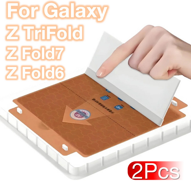 2er-Pack miaotiemo Displayschutz für Samsung Galaxy Z Fold 7, Z Fold 6 und Z TriFold mit automatischer Positionierung, Ultra Klar, Transparent - Bild 1