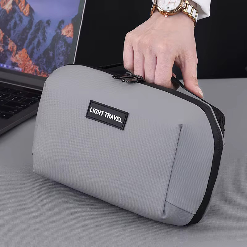 Enyawell Tragbare Kabel-Organizer-Tasche als All-in-One-Aufbewahrungstasche für Kabel, Ladegeräte und Gadgets in Schwarz und Grau - Bild 2