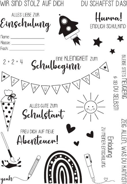 VBS Silikonstempel Schulanfang durchsichtig - Bild 1