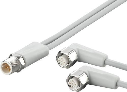 ifm electronic Verbindungsleitung EVF333, grau, 5-polig, Stecker gerade und Buchse gewinkelt, Länge: 2 m - Bild 1