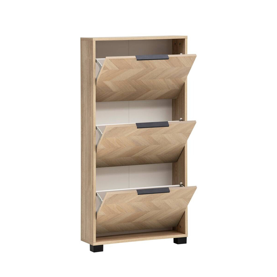 Schildmeyer Schuhkipper Piazza 3er Eiche Nachbildung B/H/T: 59,8 x 124,5 x 19,55 cm - Bild 3