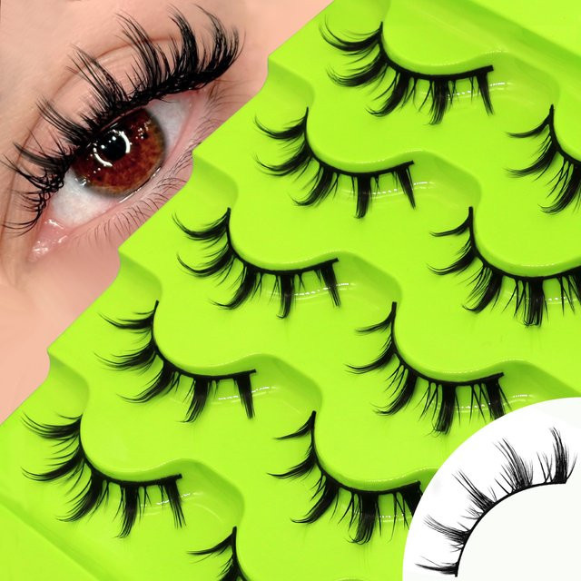 VELTRINAY Manga Lashes 3D Faux Mink Wimpern, Matt, Unisex - Bild 1