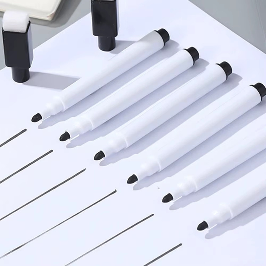 Haile Magnetische Whiteboard-Marker in Schwarz mit feiner Spitze und Radierkappe, 20 Stück - Bild 2