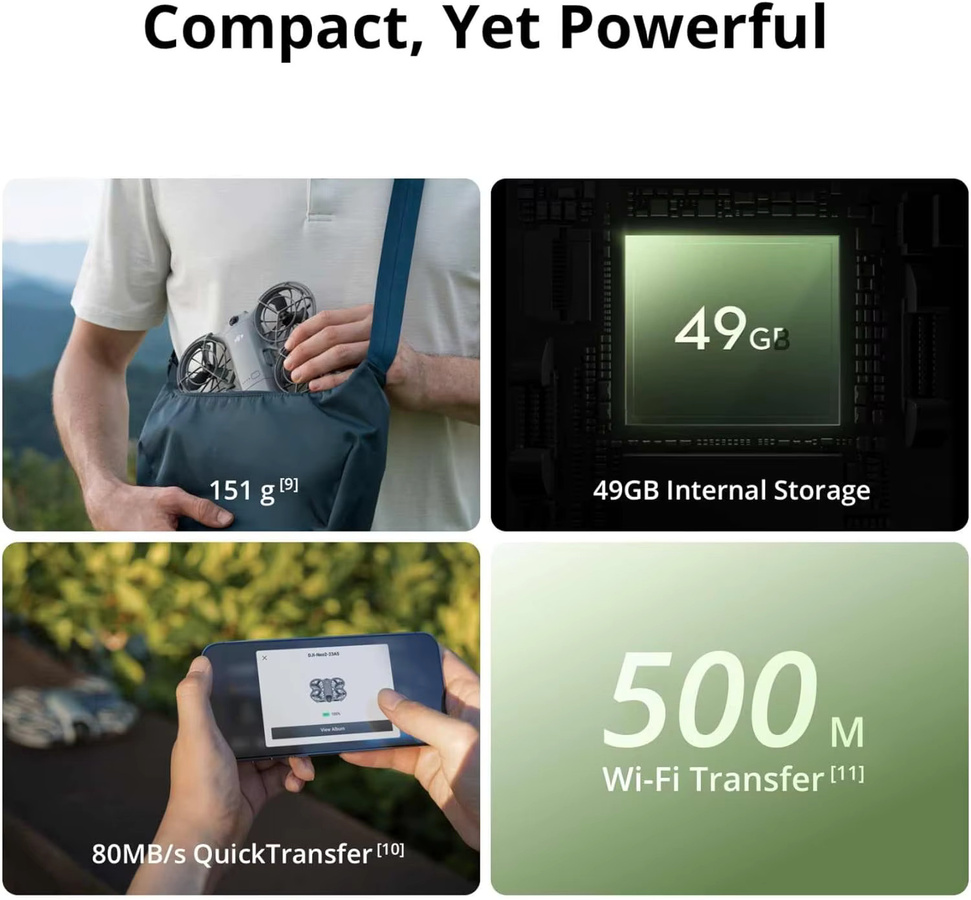 DJI Neo 2 Drohne mit 4K Kamera, stabilisiertem Video und Propellerschutz, Grau, 151g - Bild 3