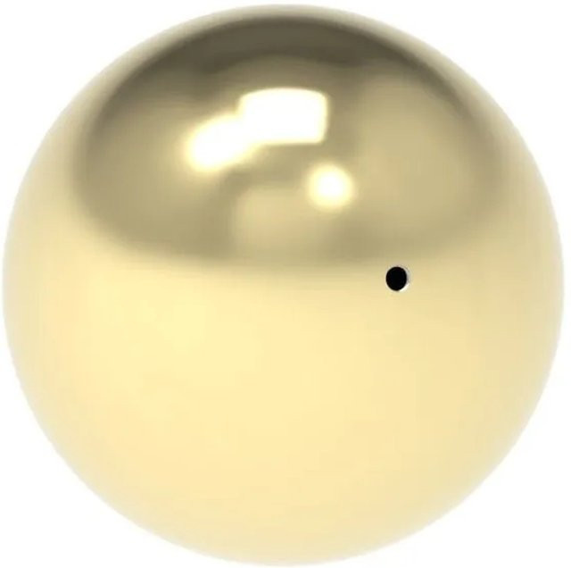 FeNau Messinghohlkugel aus Edelstahl V2A mit Messingbeschichtung, Durchmesser: 200 mm, Gewinde M10, Farbe: Gold/Silber - Bild 1