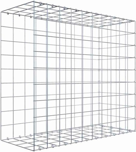 Gabiona Anbaukorb Typ 2 aus Stahl in Silbergrau, B/T/H: 90 x 100 x 40 cm - Bild 1