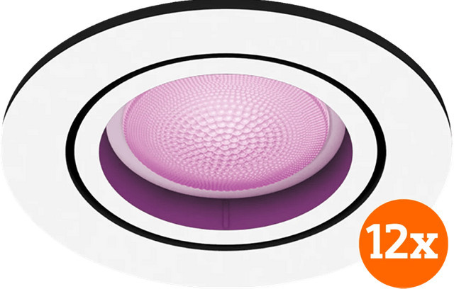 Philips Hue Centura Einbaustrahler White & Color, rund, Weiß, 12er-Pack - Bild 1
