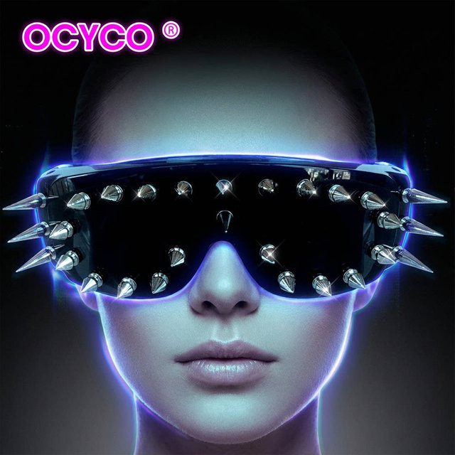 OCYCO Steampunk-Sonnenbrille, Unisex, Vollrand, Black, Plastic - Bild 1