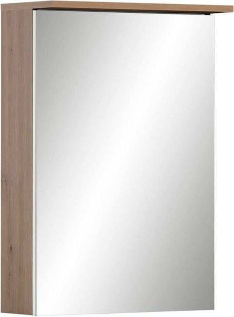 Spiegelschrank Jesper von Möbelpartner in Eiche Artisan Nachbildung, Weiß Matt, mit LED-Beleuchtung und Steckdose, B/H/T: 50,4 x 72,3 x 15,9 cm - Bild 1