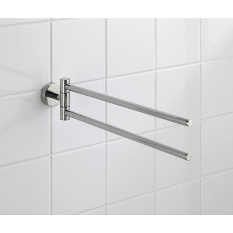 Wenko Handtuchhalter Bosio mit 2 Armen aus Edelstahl in Silber Glänzend - Bild 3