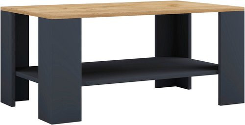 VCM Couchtisch Dalus in Eiche und Grau, rechteckig, Breite: 90 cm, Höhe: 55 cm, Tiefe: 41 cm - Bild 1