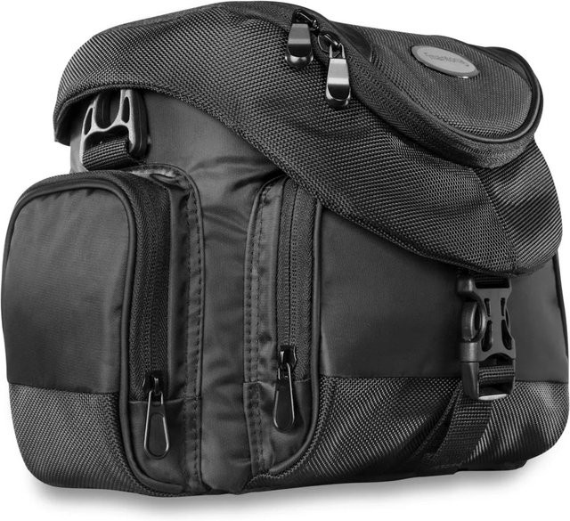 Mantona Premium Fototasche als Kamera Umhängetasche für DSLR und Systemkameras in Schwarz - Bild 1
