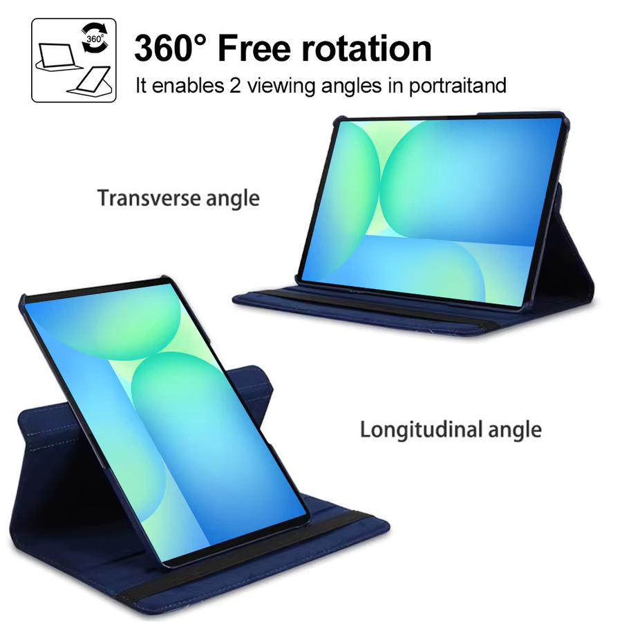 360 Grad drehbare Schutzhülle für Samsung Galaxy Tab S9 S8 S7 FE A11 A9 A8 A7 Lite S6 in Blau - Bild 3