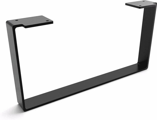 HEVVA Möbelbein LUXEMBURG in Schwarz Matt, Höhe: 20 cm, Tiefe: 40 cm - Bild 1