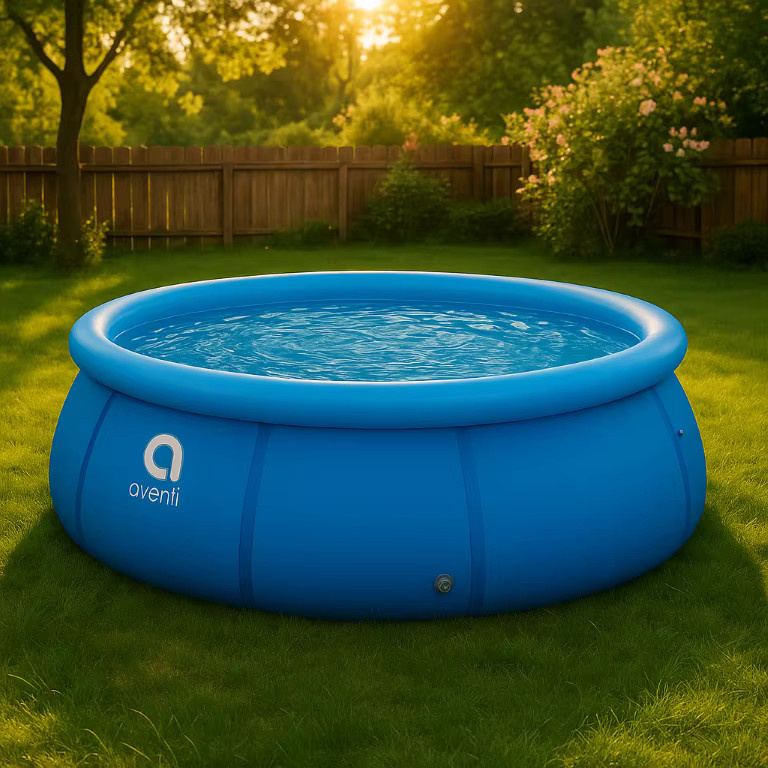 Avenli Runder Gartenpool mit Stahlrahmen in Blau - Bild 2