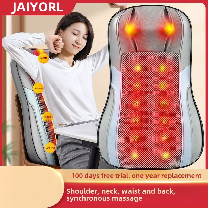 JAIYORL 4-in-1 Shiatsu Rückenmassagegerät mit Wärme, tragbares Massagepad für Büro und Zuhause - Bild 3