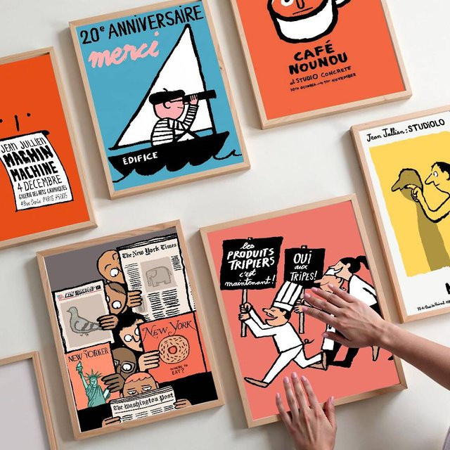 J-Jean Art Jullien Klassisches Anime-Poster als wasserfester Aufkleber für deine Wanddekoration, Mehrfarbig, 15 x 15 cm - Bild 1