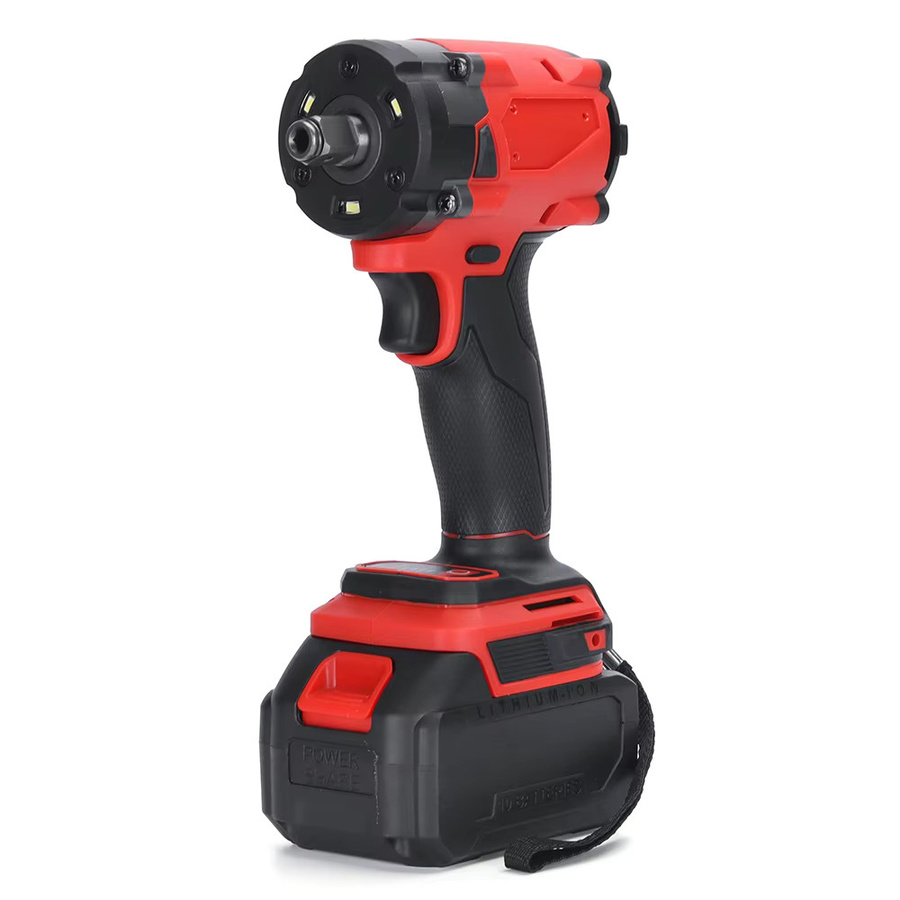 Drillpro Bürstenloser Schlagschrauber mit 350Nm Drehmoment und 1/2 Zoll Antrieb in Rot, kompatibel mit Makita LXT Akkus - Bild 2