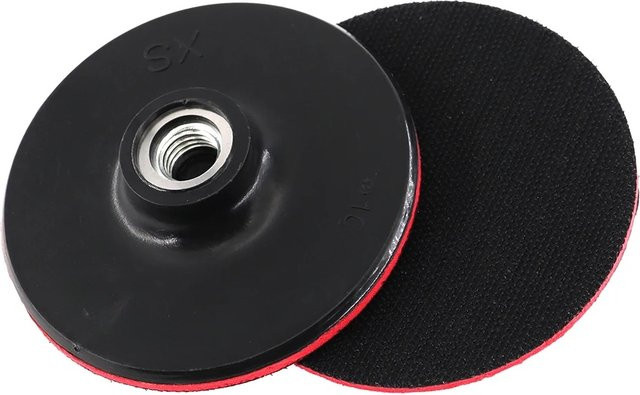 Rijilii Gummischleifpad 100mm Schwarz für Winkelschleifer und Poliergeräte mit M14/M10 Gewinde - Bild 1