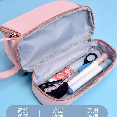 Yiran Toy Kpop Dämonenjäger Federmäppchen mit großem Fassungsvermögen aus Canvas für Mädchen und Schüler
