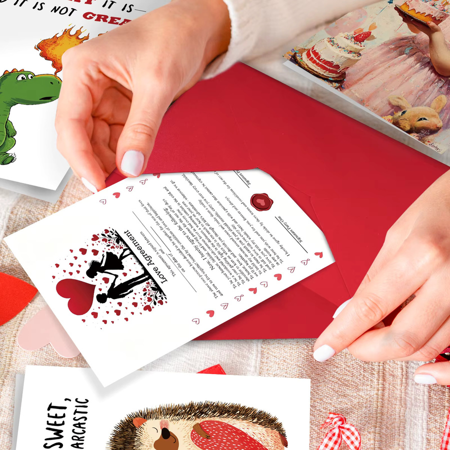 Romantische Karte zur Verlobung und für Ehegelübde in Weiß aus Papier - Bild 2