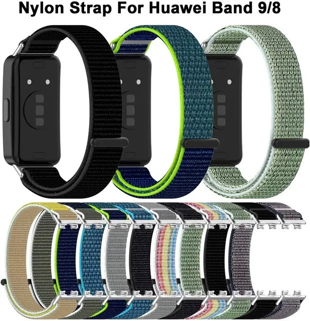 OAKCHARM Uhrenarmband Nylon, Schwarz, Huawei Band 9/8/10 - Bild 1