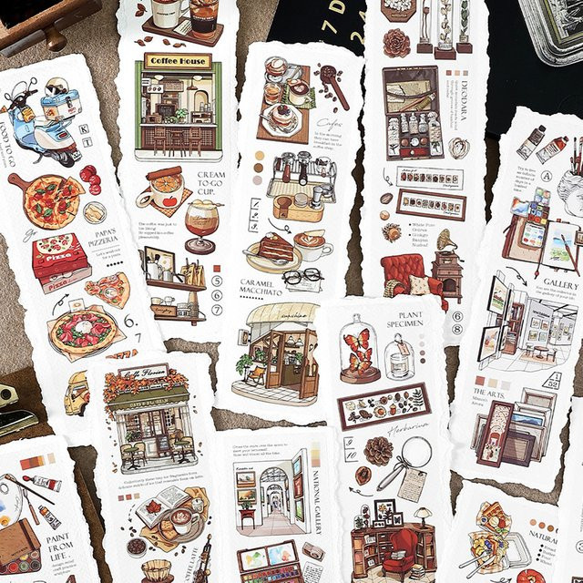 Mr.Paper Retro-Straßenszenen PET-Aufkleber in Multicolour für Scrapbooking und Journaling - Bild 1