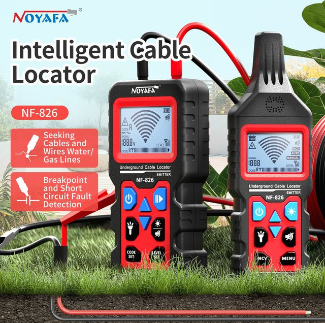 NOYAFA NF-826 Underground Cable Tracker Anti-Interferenz-Kabeltester und unterirdischer Rohrdetektor für Hoch- und Niederspannungskabel - Bild 1