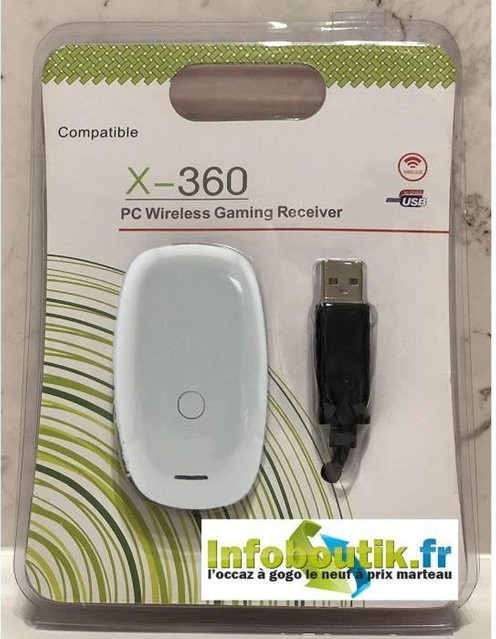 Microsoft Drahtloser Empfängeradapter für Xbox 360 Controller für PC und Linux, Weiß - Bild 1