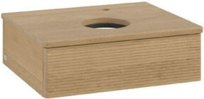 V&B Waschtischunterschrank Antao mit Frontstruktur in Eiche Honig, B/T/H: 60 x 50 x 19 cm - Bild 1