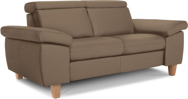 vito Sofa TONGA 2,5 Sitzer Modern in Braun mit Stoffbezug und Eichenakzenten B: 190 cm, H: 81 cm, T: 98 cm