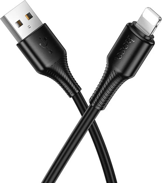 HOCO X120 Daten- und Ladekabel USB-A auf Lightning, 18W, Schwarz, Länge: 1 m - Bild 1