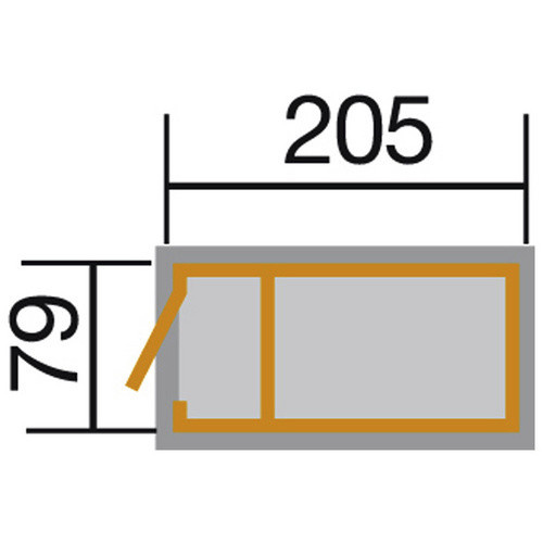 WEKA Hochbeet mit Schrank aus Fichtenholz in Grau, B/H/L: 217,6 x 81 x 205 cm - Bild 3