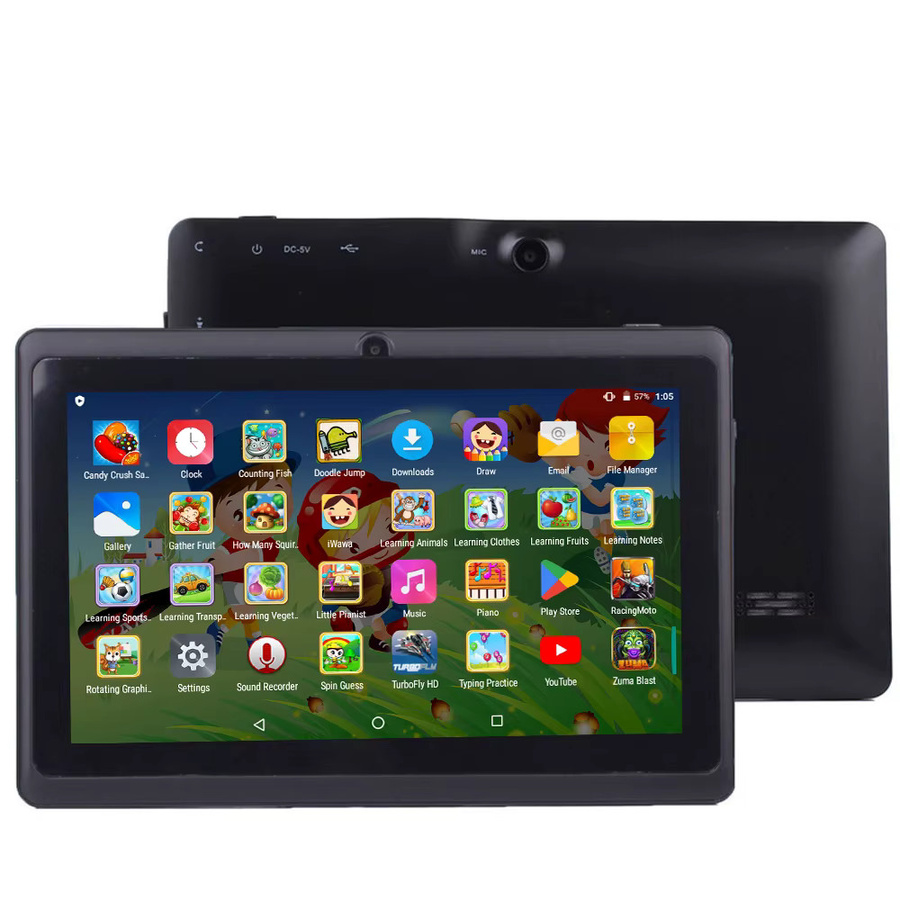 Kinder-Tablet mit 7 Zoll Display, Android 13, 4GB RAM, 64GB ROM, 1TB erweiterbar, Schwarz, WLAN und Bluetooth inklusive Schutzhülle - Bild 3