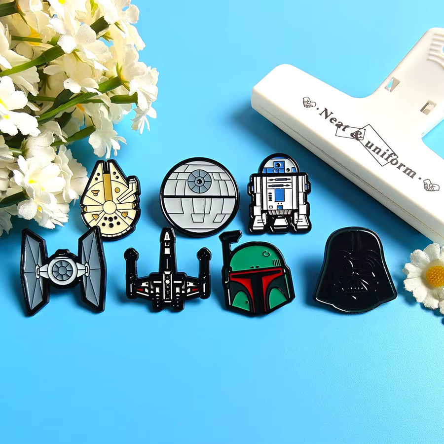 Star Wars Abzeichen-Set, 7-teilig, Metall-Emaille-Pins, Bunt - Bild 6