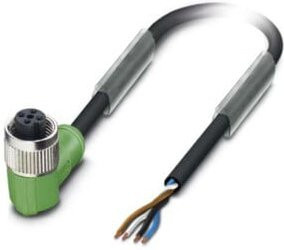 Phoenix Contact Sensor-Aktor-Kabel M12, 4-polig, schwarz, Länge: 10 m, SAC-4P-10,0PVC/M12FR - Bild 1