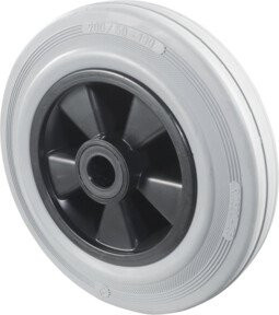 BS Rollenrad B46 in Grau mit 200 mm Raddurchmesser und 20 mm Achsdurchmesser für bis zu 205 kg - Bild 1