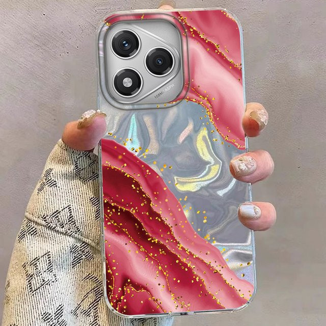 FunYudas Handyhülle mit Glitter-Marmor-Blumen-Design für Honor 400 Pro, Smart Magic 6 5G, Magic7, Lite, X9a, X9b, X9c, X8a, X8b, X7c, X6 in Multicolour - Bild 1