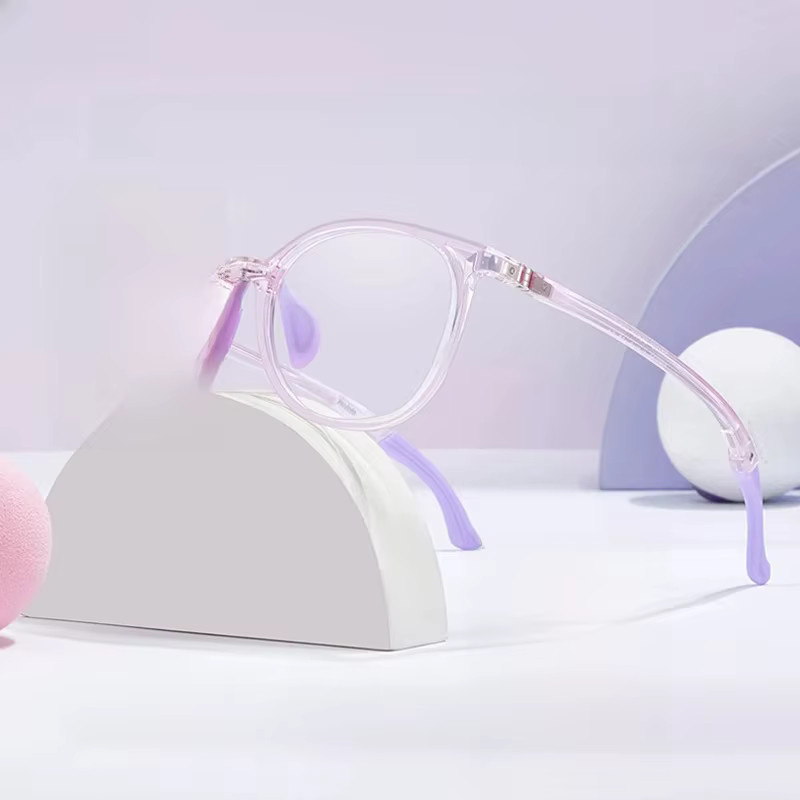 Xbora Brillengestell Oval, TR90, Vollrand, pink, Kinder - Bild 1