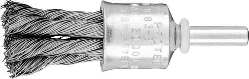 PFERD TOOLS Pinselbürste PBG 1919/6 ST gezopft mit Stahl-Draht-Ø 0,35 mm, Durchmesser: 19 mm, Schaft-Ø: 6 mm, Farbe: Silber - Bild 1