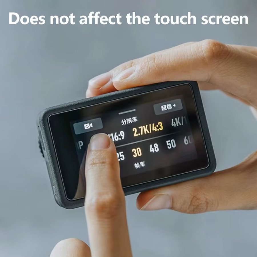 EXSKOF Schutzfolien Set aus gehärtetem Glas für DJI Osmo Action 6, 5 PRO, 4 und 3, Transparent, 9H Kratzschutz für Display und Linse - Bild 3