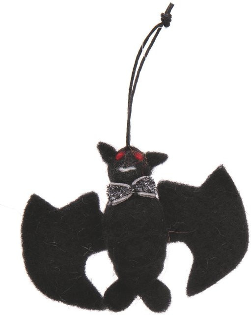 Rico Design Fledermaus Hänger handgefilzt schwarz B: 9,5 cm, H: 7,5 cm - Bild 1