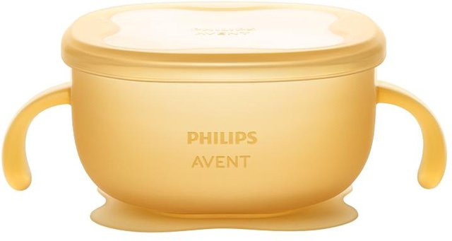 Philips Avent Silikon-Babynahrungsschüssel mit Saugnapf in Gold und Gelb, 500 ml - Bild 1