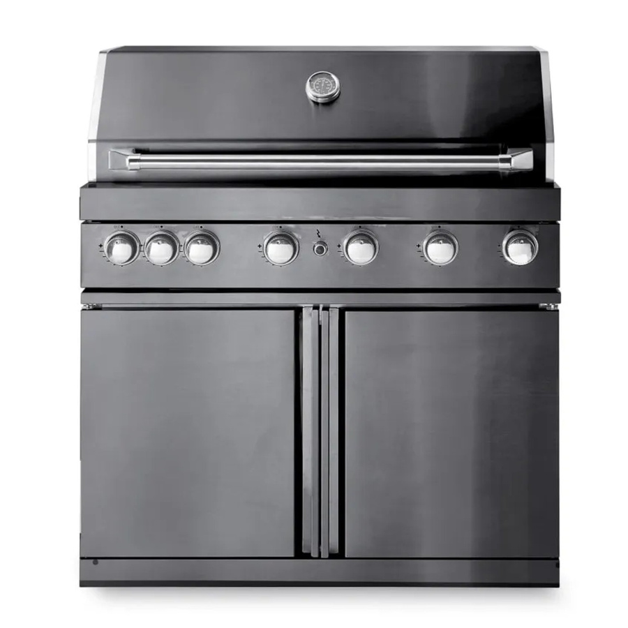 MyOutdoorKitchen Freistehender Gasgrill Black Collection mit 6 Brennern und Heckbrenner in Schwarz-Anthrazit aus Edelstahl - Bild 2