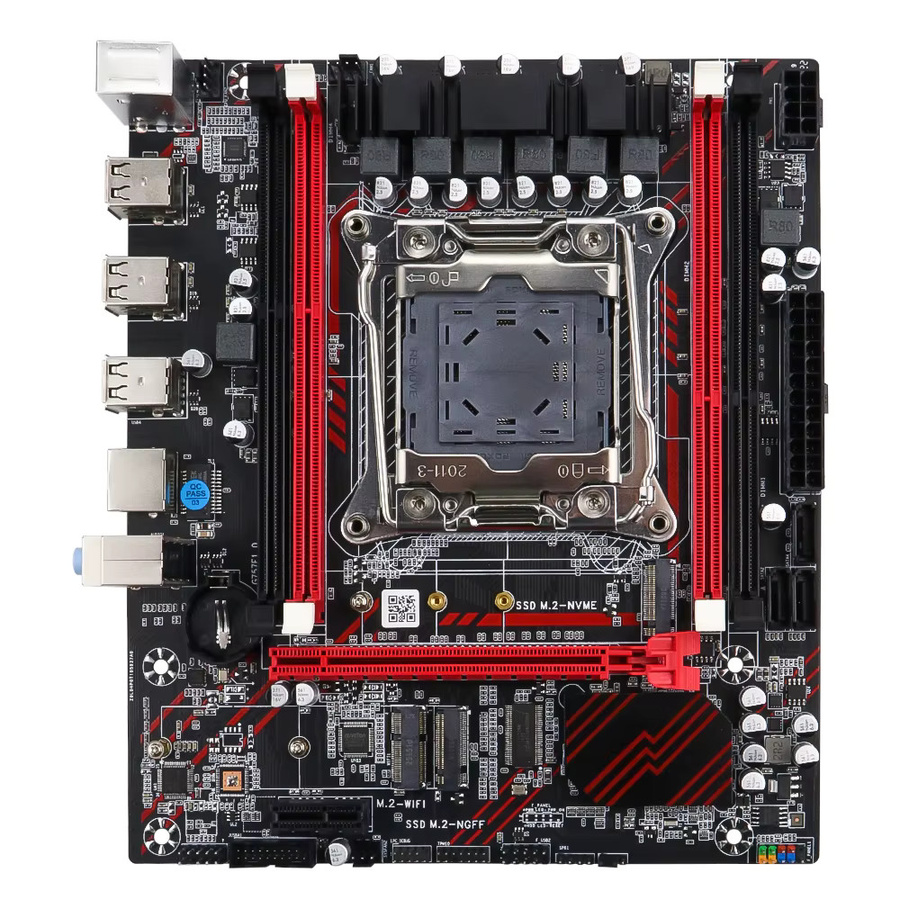 SOYO X99 Motherboard-Set mit Intel Xeon E5 2676 V3 Prozessor, 16 GB DDR3 1600 MHz Dual-Channel-RAM und M.2 NVMe Unterstützung in Schwarz - Bild 5