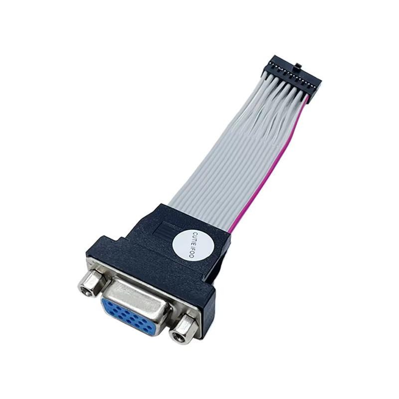 HP VGA-Verlängerungskabel für Computer-Mainboard-GPU mit 16-poliger auf 15-poliger Buchse in Grau - Bild 2