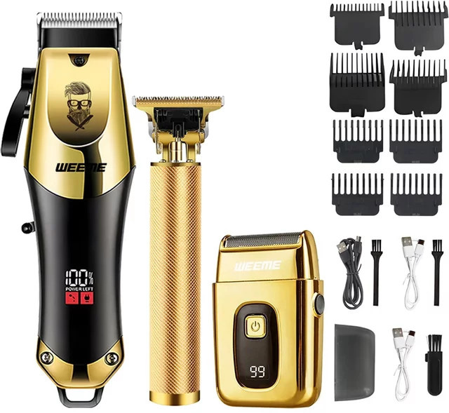 XMSJ T9 Vintage Haarschneider für Herren, Schwarz-Gold - Bild 1